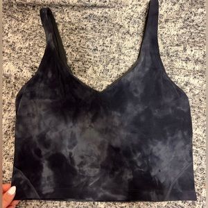 Lululemon Black Marble Align Top size 6